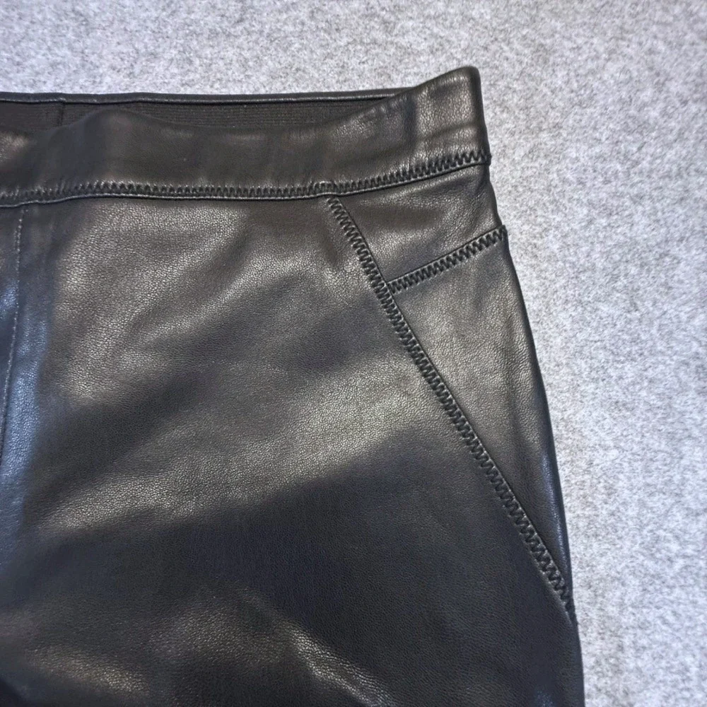 Free People Womens Black Faux Leather Moto‎ Pants Goth Matrix Edgy  Size 27
